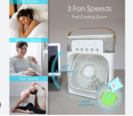 Multifunction Water Spray Mist Fan Air Cooler fan USB Electric Fan Portable Fan
